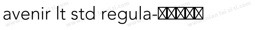 avenir lt std regula字体转换